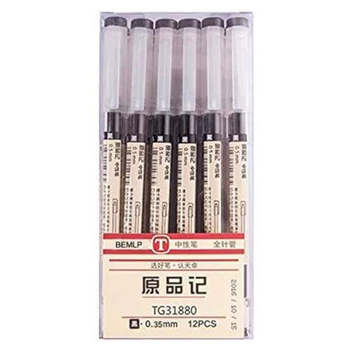 Gel-Tintenstift Extra Feine Kugelschreiber Kugelschreiber 0,35mm Schwarz Für Japanische Büro Schule Schreibwaren Versorgung 12 Packungen Gel-Tintenstift Extra Feine Kugelschreiber Kugelschreiber 0,35mm Schwarz Für Japanische Büro Schule Schreibwaren Versorgung 12 Packungen von BEMLP