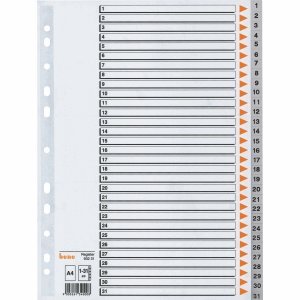 Bene Register A4 PP 1-31 grau Bene Register A4 PP 1-31 grau von BENE