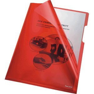 Bene Sichthüllen A4 PVC 150my rot VE=100 Stück von BENE