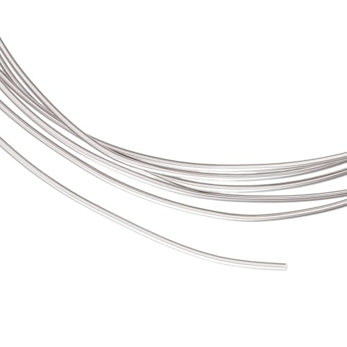 BENECREAT 0.6mm 925 Sterling Silber Echt Platin Plattiert Draht 1 m Halbweicher Runder Schmuckdraht Mit Poliertuch Für Ringe Armreifen Schmuckherstellung von BENECREAT