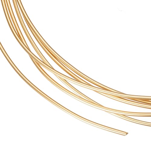 BENECREAT 0.6mm 925 Sterling Silber Echt Vergoldeter Draht 1 m Halbweicher Runder Schmuckdraht Mit Poliertuch Für Ringe Armreifen Schmuckherstellung von BENECREAT