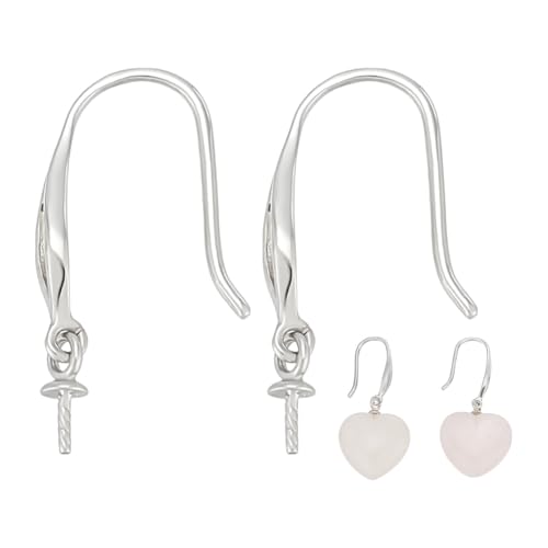 BENECREAT 1 Paar 925 Ohrringhaken Aus Sterlingsilber Platin Ohrhaken Mit Loch Und Stiftösen Für Halbgebohrte Perlen Charms Schmuckherstellung Stift: 0.8mm BENECREAT 1 Paar 925 Ohrringhaken Aus Sterlingsilber Platin Ohrhaken Mit Loch Und Stiftösen Für Halbgebohrte Perlen Charms Schmuckherstellung Stift: 0.8mm von BENECREAT