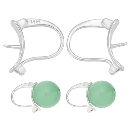 BENECREAT 1 Paar 925 Sterling Silber Leverback Ohrring Haken Platin Hebel Ohrhaken Mit Stiftösen Für Halbgebohrte Perlen Charms Schmuckherstellung Stift: 0.8mm BENECREAT 1 Paar 925 Sterling Silber Leverback Ohrring Haken Platin Hebel Ohrhaken Mit Stiftösen Für Halbgebohrte Perlen Charms Schmuckherstellung Stift: 0.8mm von BENECREAT