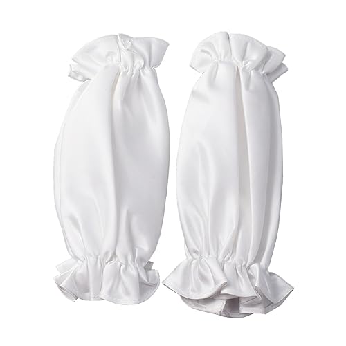 BENECREAT 1 Paar Abnehmbare Puffärmel Für Hochzeitskleid, 28.5 cm Lange Elfenbein-Spandex-Manschette, Seidig Für Hochzeit, Oper, Bankette Und Partys, 8 mm Dick von BENECREAT