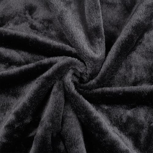 BENECREAT 1.66 m Kunstpelzstoff 0.56 m Schwarzer Plüschstoff In Kaninchen Imitation Flauschiges Bastelfell Für Kostüme Teppiche Kissen Dekorationen Bastelmaterial von BENECREAT