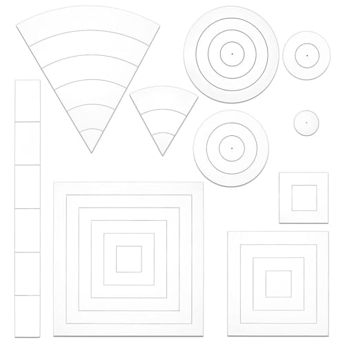 BENECREAT 10 Stück AoE Zaubervorlagen Acryl AOE Schadensvorlage 1 Lineal 4 Kreise 3 Quadrate 2 Sektoren Für Geschenke Tabletop RPG Gaming BENECREAT 10 Stück AoE Zaubervorlagen Acryl AOE Schadensvorlage 1 Lineal 4 Kreise 3 Quadrate 2 Sektoren Für Geschenke Tabletop RPG Gaming von BENECREAT