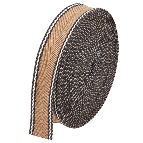 BENECREAT 10 Yards/9.14 m Gestreiftes Gurtband Aus Polyester-Baumwolle, 32mm Breiter Hellbrauner Stoffbandbesatz, Flaches Polyester-Baumwollgewebe Für Taschengriffe, Gürtel, Nähen BENECREAT 10 Yards/9.14 m Gestreiftes Gurtband Aus Polyester-Baumwolle, 32mm Breiter Hellbrauner Stoffbandbesatz, Flaches Polyester-Baumwollgewebe Für Taschengriffe, Gürtel, Nähen von BENECREAT