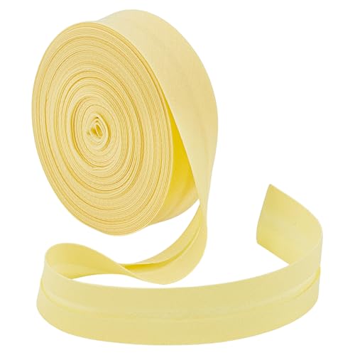 BENECREAT 10 m Einfach Gefaltetes Schrägband 18mm Gelbes Quiltband Saumband Für Schürze Mantel Kunsthandwerk Nähzubehör Bekleidungszubehör von BENECREAT