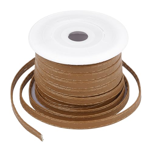 BENECREAT 10 m Flaches Lederband Kamelfarbenes Bündellederband Mit Nähten Lederschnurstreifen Für Umhängetasche Kleidung Gürteltasche Schnürung BENECREAT 10 m Flaches Lederband Kamelfarbenes Bündellederband Mit Nähten Lederschnurstreifen Für Umhängetasche Kleidung Gürteltasche Schnürung von BENECREAT
