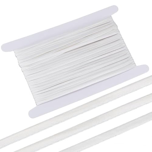 BENECREAT 10 m Langer Korsettgurt Aus Satin 5mm Breite Schnürriemen Für Die Korsettrückseite (Weißer) von BENECREAT