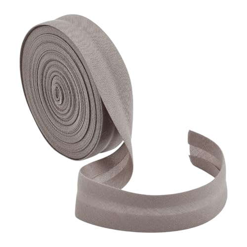 BENECREAT 10 m Schrägband Mit Einfacher Falte 20mm Breite Grau Polycotton Bias Binding Tape Säumen Band Für DIY Kleidungsstück Nähen Nähen Rohrleitungen Quilten von BENECREAT