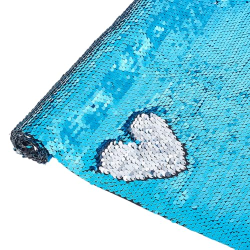 BENECREAT 100x33cm zweifarbiger Paillettenstoff, wendbarer schimmernder Nähstoff, Meerjungfrau-Paillettenstoff für Abendkleid-Design, Tischdecke, Hintergrund, Dunkelblau und Silber BENECREAT 100x33cm zweifarbiger Paillettenstoff, wendbarer schimmernder Nähstoff, Meerjungfrau-Paillettenstoff für Abendkleid-Design, Tischdecke, Hintergrund, Dunkelblau und Silber von BENECREAT