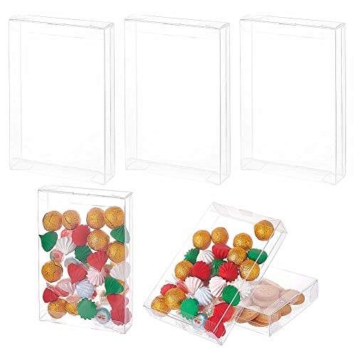 BENECREAT 10PCS Rechteckige transparente PVC Geschenkboxen 17.5x12x3 cm Klare Hochzeitsbevorzugungsboxen für Geschenkverpackungspostkarten mit Süßigkeitenschokolade von BENECREAT
