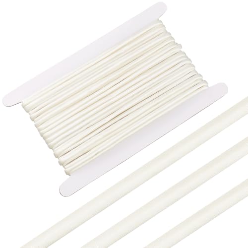 BENECREAT 10m/10.94 Yards weiße Satinschnur, 5mm runde Ersatz-Baumwollschnur, runde Kordel als Ersatz für DIY-Handwerk, Cheongsam-Zubehör, Schmuckherstellung, Polstermöbel BENECREAT 10m/10.94 Yards weiße Satinschnur, 5mm runde Ersatz-Baumwollschnur, runde Kordel als Ersatz für DIY-Handwerk, Cheongsam-Zubehör, Schmuckherstellung, Polstermöbel von BENECREAT