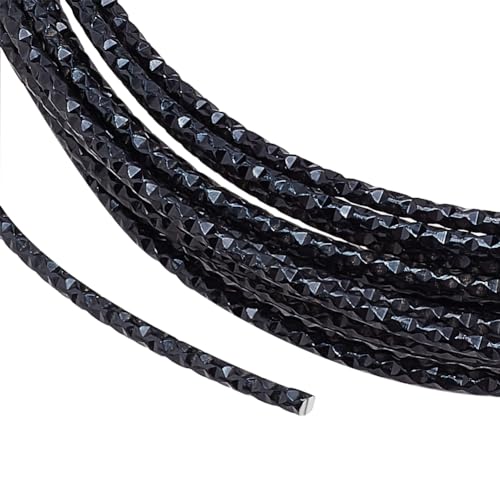 BENECREAT 10m 12Gauge/2mm Schwarz Strukturierter Aluminiumdraht, Runder Aluminium-Basteldraht Mit Diamantschliff Zur Herstellung von Ornamenten Und Anderen Schmuckarbeiten BENECREAT 10m 12Gauge/2mm Schwarz Strukturierter Aluminiumdraht, Runder Aluminium-Basteldraht Mit Diamantschliff Zur Herstellung von Ornamenten Und Anderen Schmuckarbeiten von BENECREAT