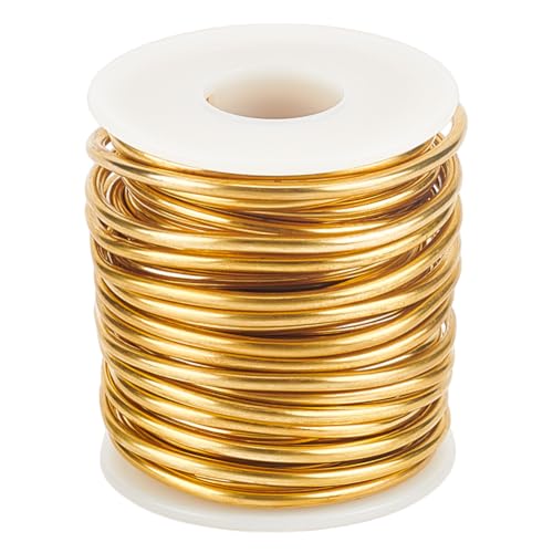BENECREAT 10m Bare Solid Brass Wire, 10 Gauge/2.6mm Round Soft Brass Wire Pure Brass Wire für die Schmuckherstellung Handwerk Gem Wrapping BENECREAT 10m Bare Solid Brass Wire, 10 Gauge/2.6mm Round Soft Brass Wire Pure Brass Wire für die Schmuckherstellung Handwerk Gem Wrapping von BENECREAT