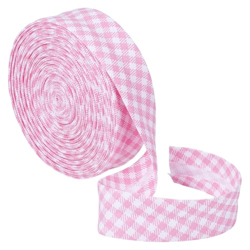 BENECREAT 10m Schrägband mit rosa Streifen, 21 mm doppelt gefaltetes Schrägband, vorgefaltetes Schrägband in großen Mengen für Cheongsam-Dekoration, Paspelierung von Kleidungsnähten BENECREAT 10m Schrägband mit rosa Streifen, 21 mm doppelt gefaltetes Schrägband, vorgefaltetes Schrägband in großen Mengen für Cheongsam-Dekoration, Paspelierung von Kleidungsnähten von BENECREAT
