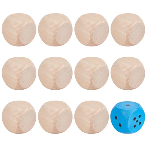 BENECREAT 12 Stück Leere Holzwürfel 50x50x50mm Große Zweiseitige Holzwürfel Mit Abgerundeten Ecken DIY Graffiti Würfel Zum Bemalen Zeichnung Kleben Stapeln Färbung BENECREAT 12 Stück Leere Holzwürfel 50x50x50mm Große Zweiseitige Holzwürfel Mit Abgerundeten Ecken DIY Graffiti Würfel Zum Bemalen Zeichnung Kleben Stapeln Färbung von BENECREAT