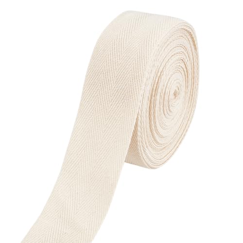 BENECREAT 12 m Baumwoll Twillband, 50mm Beiges Baumwollband Twillband Gurtband Mit Fischgrätenmuster Zum Nähen von Teppichkanten Basteln Einfassen von Nahtbesatz BENECREAT 12 m Baumwoll Twillband, 50mm Beiges Baumwollband Twillband Gurtband Mit Fischgrätenmuster Zum Nähen von Teppichkanten Basteln Einfassen von Nahtbesatz von BENECREAT