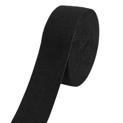 BENECREAT 12 m Baumwoll Twillband, 50mm Schwarzes Baumwollband Twillband Gurtband Mit Fischgrätenmuster Zum Nähen von Teppichkanten Basteln Einfassen von Nahtbesatz BENECREAT 12 m Baumwoll Twillband, 50mm Schwarzes Baumwollband Twillband Gurtband Mit Fischgrätenmuster Zum Nähen von Teppichkanten Basteln Einfassen von Nahtbesatz von BENECREAT