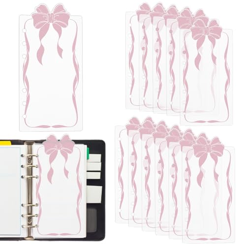 BENECREAT 12 x Bogen Planer Teilertasche. 6 Locher Ordnerteiler Ordnerteiler Zum Ordentlichen Aufbewahren von Dokumenten Professionellen Notizbüchern Und Zum Klassifizieren von Dateien (Pink) von BENECREAT