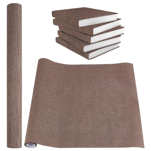 BENECREAT 120x40cm Buchbindetuch, Leinen Bucheinband Stoff Oberfläche Buchtuch Zum Buchbinden Polsterstoff Zum Buchschutz DIY Basteln Scrapbooking, Kaffee von BENECREAT