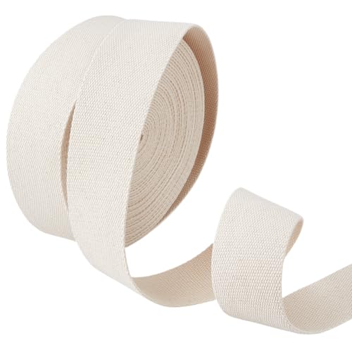 BENECREAT 13,75 Meter Baumwoll-Gurtband, 5,1 cm breit, beige, schweres Köperband, Fischgrätenmuster, Nähband für DIY, Handwerk, Nähen, Heimdekoration BENECREAT 13,75 Meter Baumwoll-Gurtband, 5,1 cm breit, beige, schweres Köperband, Fischgrätenmuster, Nähband für DIY, Handwerk, Nähen, Heimdekoration von BENECREAT