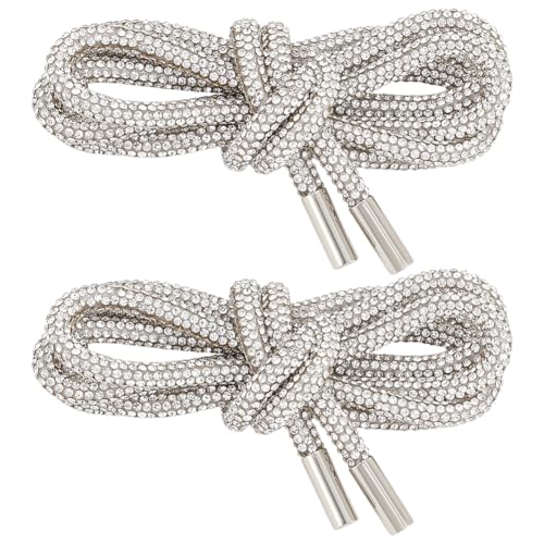 BENECREAT 140cm Lange Glitzerschnur Mit Strasssteinen, 6mm Rundes Diamant Ersatzrohrseil Crystal Bling Kordelzug Für Sporthosen Pullover Jacken Hoodies Platin Farbe BENECREAT 140cm Lange Glitzerschnur Mit Strasssteinen, 6mm Rundes Diamant Ersatzrohrseil Crystal Bling Kordelzug Für Sporthosen Pullover Jacken Hoodies Platin Farbe von BENECREAT