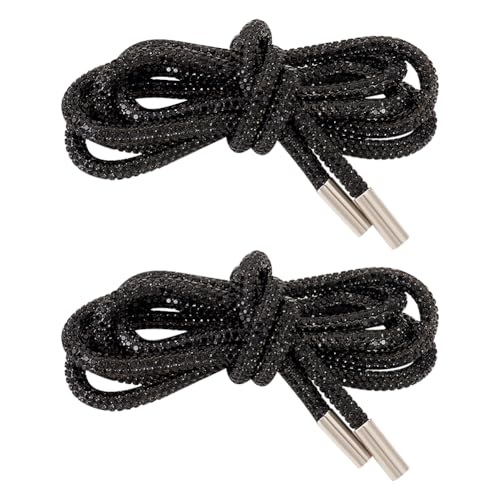 BENECREAT 140cm Lange Glitzerschnur Mit Strasssteinen, 6mm Rundes Diamant Ersatzrohrseil Crystal Bling Kordelzug Für Sporthosen Pullover Jacken Hoodies Schwarz BENECREAT 140cm Lange Glitzerschnur Mit Strasssteinen, 6mm Rundes Diamant Ersatzrohrseil Crystal Bling Kordelzug Für Sporthosen Pullover Jacken Hoodies Schwarz von BENECREAT