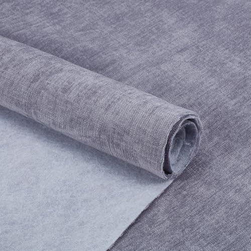 BENECREAT 145x100cm Grauer Chenille Stoff Polyester Heimdekorstoff Für Sofapolster DIY Kissen Möbelkissen Sitzbezüge von BENECREAT