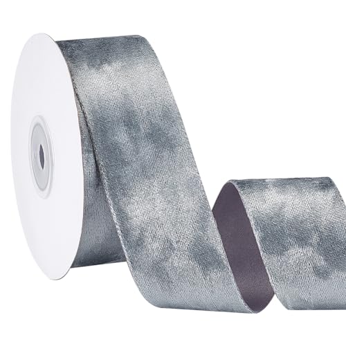 BENECREAT 15 Yards/13.7 m Silbergraue Flache Samtbänder, 50 mm Einseitiges Polycotton-Samtband Für Hochzeitsdekorationen, Geschenkdekorationsverpackung, Basteln, 0.4 mm Dick BENECREAT 15 Yards/13.7 m Silbergraue Flache Samtbänder, 50 mm Einseitiges Polycotton-Samtband Für Hochzeitsdekorationen, Geschenkdekorationsverpackung, Basteln, 0.4 mm Dick von BENECREAT