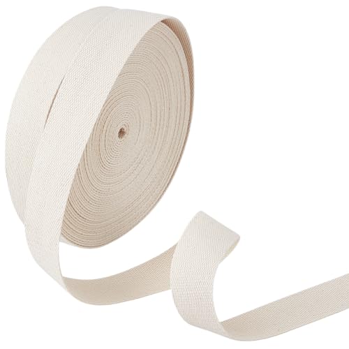 BENECREAT 18,31 Meter Baumwoll-Gurtband, 4,8 cm breit, beige, schweres Köperband, Fischgrätenmuster, Nähband für DIY, Basteln, Nähen, Heimdekoration BENECREAT 18,31 Meter Baumwoll-Gurtband, 4,8 cm breit, beige, schweres Köperband, Fischgrätenmuster, Nähband für DIY, Basteln, Nähen, Heimdekoration von BENECREAT