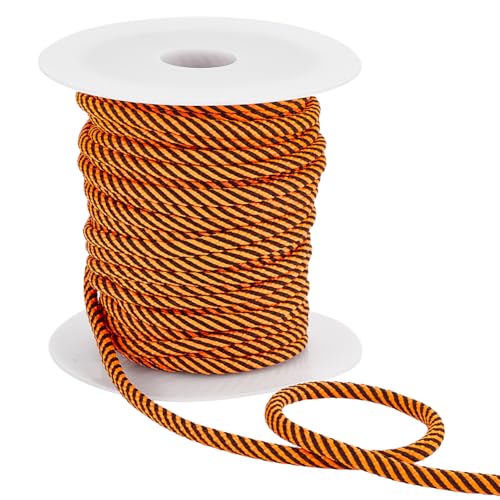 BENECREAT 18.28m Korallen-Kordelzug-Ersatzseil, 5mm Rundes Nylon-Polycotton-Kordelband Mit Kunststoffspule Für Trainingshosenkordel, Schnürsenkel, Tasche, Jacke von BENECREAT