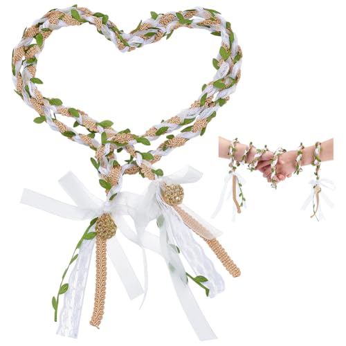 BENECREAT 180cm Hochzeits Lassokette Handfasting Kordel Rustikales Hochzeits Lasso Lazos Para Boda Hochzeitskordel Mit Chinesischem Knoten Legierungsanhänger Für Traditionelle Hochzeitszeremonie von BENECREAT