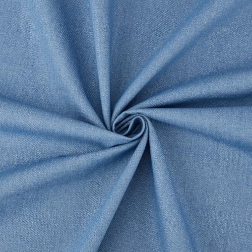 BENECREAT 185x90cm Blauer Jeansstoff 320g Baumwoll Denim Stoff Bekleidungszubehör Zum Nähen von Hosen Jacken Taschen 0.5mm Dick von BENECREAT