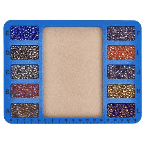 BENECREAT 2 Stück Filzperlenmatte 20x15cm Große Rechteckige Filzperlen Designbretter Mit Zentimetergenauer Alphabetischer Skala Perlentablett Perlenpads Für Kunsthandwerk Schmuckherstellung (Blau) von BENECREAT