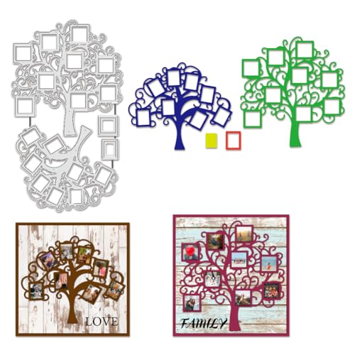 BENECREAT 2 Stück Foto-Baum-Stanzformen, Stammbaum-Rahmen-Schablonen, Dekorative Prägeschablonen Für Scrapbooking, Fotoalbum, Grußkartenherstellung, 18.8x10.8 cm BENECREAT 2 Stück Foto-Baum-Stanzformen, Stammbaum-Rahmen-Schablonen, Dekorative Prägeschablonen Für Scrapbooking, Fotoalbum, Grußkartenherstellung, 18.8x10.8 cm von BENECREAT