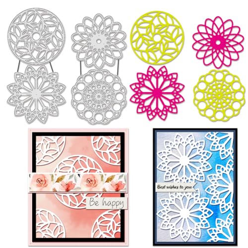 BENECREAT 2 Stück Kreisförmige Hintergrund-Metall-Stanzungen, Stanzformen Mit Kugelförmigem Rand, Blumenblatt, Stanzschablonen, Prägewerkzeug Für Kartengestaltung, Scrapbooking, DIY BENECREAT 2 Stück Kreisförmige Hintergrund-Metall-Stanzungen, Stanzformen Mit Kugelförmigem Rand, Blumenblatt, Stanzschablonen, Prägewerkzeug Für Kartengestaltung, Scrapbooking, DIY von BENECREAT