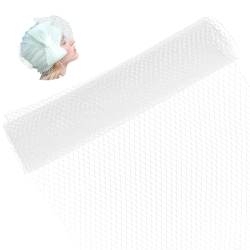 BENECREAT 2 m/2.18 Yards Vogelkäfigschleier-Netzstoff, 43 cm Breit Organza Tüll Stoff Netz Mesh Weiß Russischen Netting Hut Schleier Millinery Für Hochzeit, Nähen, Kleiderdekoration BENECREAT 2 m/2.18 Yards Vogelkäfigschleier-Netzstoff, 43 cm Breit Organza Tüll Stoff Netz Mesh Weiß Russischen Netting Hut Schleier Millinery Für Hochzeit, Nähen, Kleiderdekoration von BENECREAT