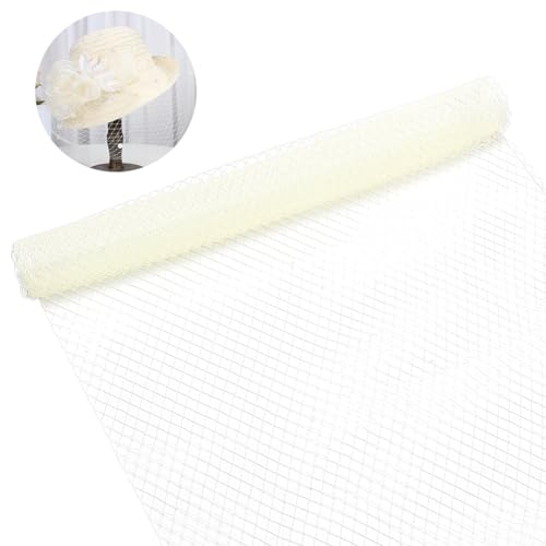 BENECREAT 2 m/2.18 Yards Vogelkäfigschleier-Netzstoff, 43cm Breit Organza Tüll Stoff Netz Mesh Beige Russische Netting Hut Schleier Millinery Für Hochzeit, Nähen, Kleiderdekoration BENECREAT 2 m/2.18 Yards Vogelkäfigschleier-Netzstoff, 43cm Breit Organza Tüll Stoff Netz Mesh Beige Russische Netting Hut Schleier Millinery Für Hochzeit, Nähen, Kleiderdekoration von BENECREAT