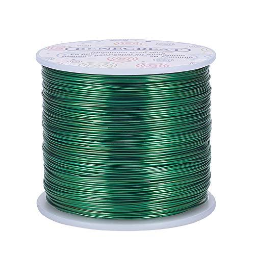 BENECREAT 20 Gauge (0.8mm) Aluminiumdraht 770FT (235m) Eloxiert Schmuck Handwerk machen Friesen Floral farbigen Aluminium Craft Draht - Grün von BENECREAT