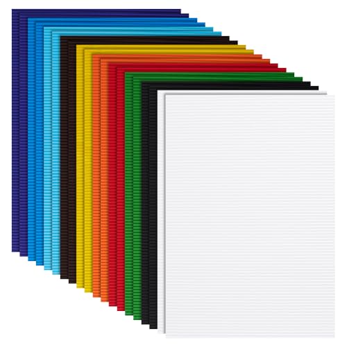 BENECREAT 20 Stück 10 Farben Wellpappe Papierblätter 30x21cm Flache Wellpappe Einlagen Zum Verpacken Versand Diy Handwerk Modellbau von BENECREAT