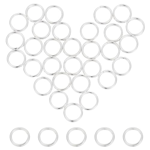 BENECREAT 20 Stück 6 mm 925 Sterlingsilber Biegeringe, 0.6mm/22 Gauge Doppelschleifen-Spaltringe, Kleiner Schlüsselanhänger-Verbinder Für Armbänder, Anhänger Machen, Schmuck Zubehör BENECREAT 20 Stück 6 mm 925 Sterlingsilber Biegeringe, 0.6mm/22 Gauge Doppelschleifen-Spaltringe, Kleiner Schlüsselanhänger-Verbinder Für Armbänder, Anhänger Machen, Schmuck Zubehör von BENECREAT