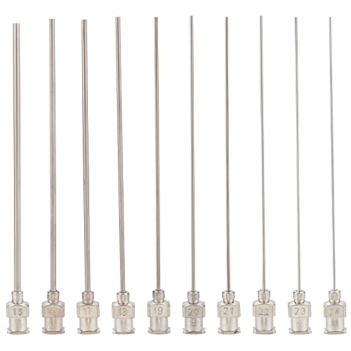 BENECREAT 20 Stück 7,6 cm Eisen-Dosiernadelspitzen, 10 stumpfe Nadeln mit Messinggelenk zum Nachfüllen von Kleber 15G/16G/17G/18G/19G/20G/21G/22G/23G/24G BENECREAT 20 Stück 7,6 cm Eisen-Dosiernadelspitzen, 10 stumpfe Nadeln mit Messinggelenk zum Nachfüllen von Kleber 15G/16G/17G/18G/19G/20G/21G/22G/23G/24G von BENECREAT