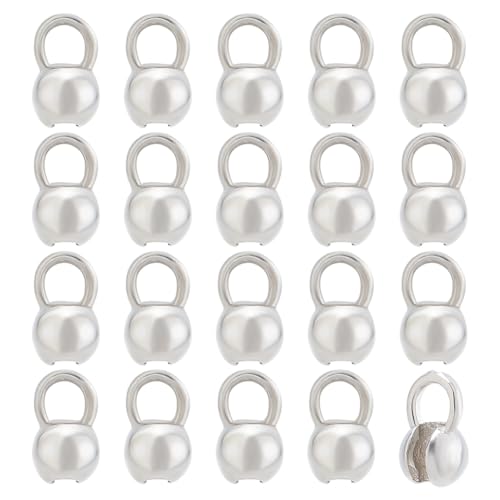 BENECREAT 20 Stück Echt Platinierte Crimp-Enden, Runde Messingperlenspitzen Kalottenenden Muschelknotenhülle Für Schmuckherstellung, Bastelarbeiten, Bohrung: 2 mm BENECREAT 20 Stück Echt Platinierte Crimp-Enden, Runde Messingperlenspitzen Kalottenenden Muschelknotenhülle Für Schmuckherstellung, Bastelarbeiten, Bohrung: 2 mm von BENECREAT