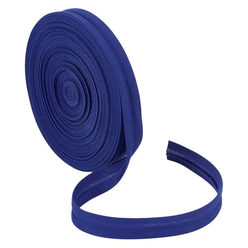 BENECREAT 20 m Blaues Schrägband 15mm Saumband Aus Polyester Baumwolle Bulkware Zum Nähen von DIY Kleidungsstücken Nähen Quilten Säumen Binden Basteln von BENECREAT
