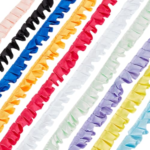 BENECREAT 20 m Fleckiger Plissierter Spitzenbesatz, 10 Farbe 25mm Breites Spitzenband Mit Rüschenrand Für Bekleidungszubehör DIY Handwerk Nähdekoration 2m / Farbe BENECREAT 20 m Fleckiger Plissierter Spitzenbesatz, 10 Farbe 25mm Breites Spitzenband Mit Rüschenrand Für Bekleidungszubehör DIY Handwerk Nähdekoration 2m / Farbe von BENECREAT