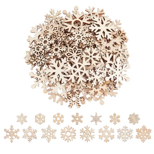 BENECREAT 200 Stück Weihnachts-Schneeflocken-Holzscheiben, Winter-Weihnachts-Schneeflocken-Ausschnitte, Weihnachtsbaum-Basteldekorationen für DIY-Projekte, Urlaubsdekorationen und Heimverzierungen BENECREAT 200 Stück Weihnachts-Schneeflocken-Holzscheiben, Winter-Weihnachts-Schneeflocken-Ausschnitte, Weihnachtsbaum-Basteldekorationen für DIY-Projekte, Urlaubsdekorationen und Heimverzierungen von BENECREAT