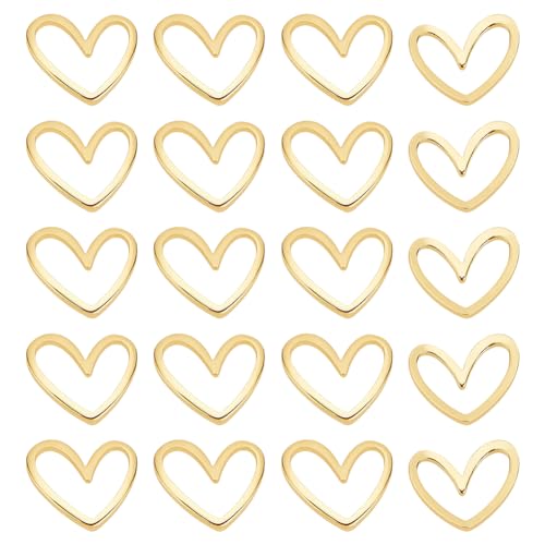 BENECREAT 20PCS 18 Karat vergoldete Verbindungsringe Messing Herz geschlossen Schmuckverbinder für Armbänder Halskette DIY Herstellung, 11.5x13mm BENECREAT 20PCS 18 Karat vergoldete Verbindungsringe Messing Herz geschlossen Schmuckverbinder für Armbänder Halskette DIY Herstellung, 11.5x13mm von BENECREAT