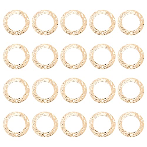 BENECREAT 20PCS 18 Karat vergoldete Verbindungsringe Messingring Schmuckverbinder für Armbänder Halskette DIY Herstellung, 21mm Durchmesser von BENECREAT
